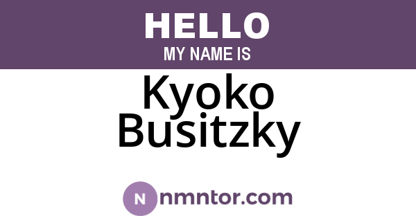 Kyoko Busitzky