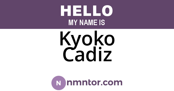 Kyoko Cadiz