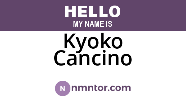 Kyoko Cancino