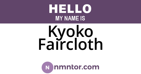 Kyoko Faircloth