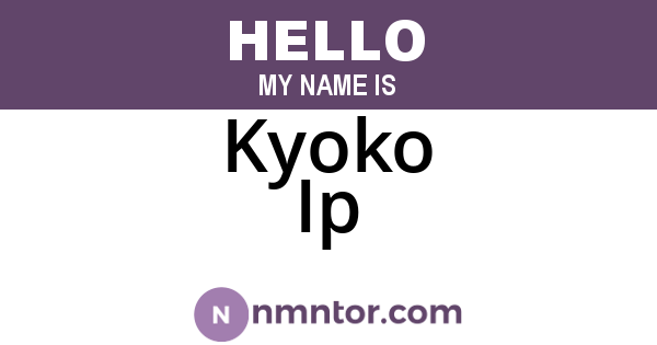 Kyoko Ip