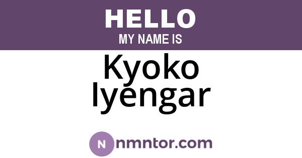 Kyoko Iyengar