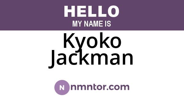 Kyoko Jackman