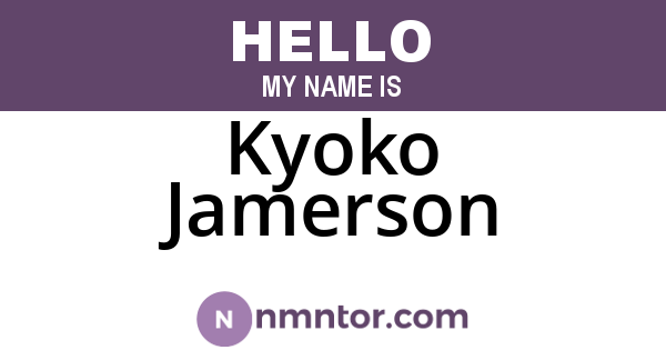 Kyoko Jamerson