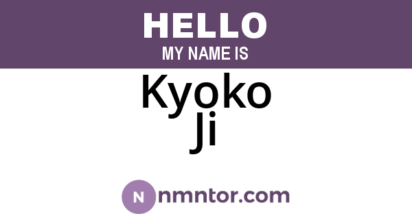 Kyoko Ji