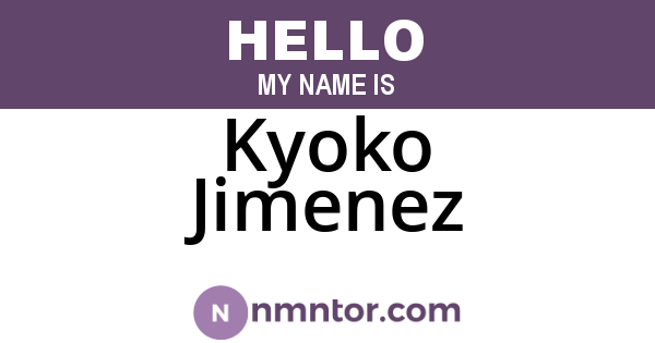 Kyoko Jimenez