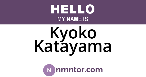Kyoko Katayama