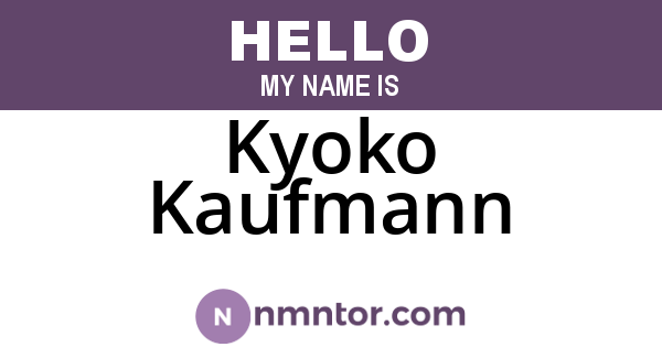 Kyoko Kaufmann