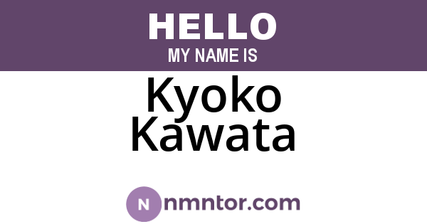 Kyoko Kawata