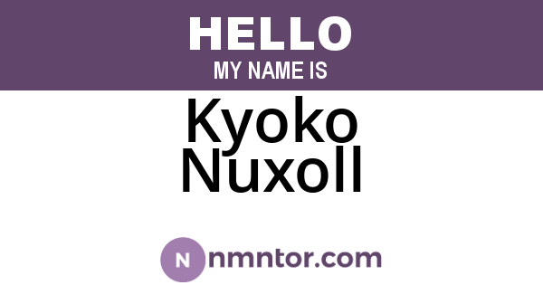 Kyoko Nuxoll