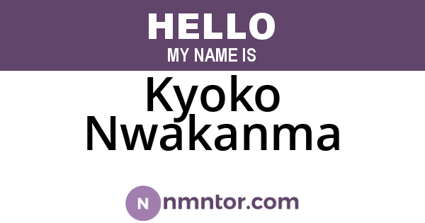 Kyoko Nwakanma