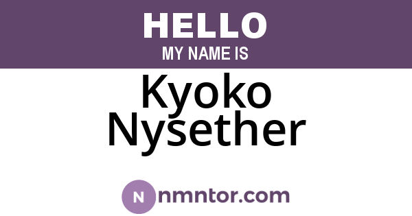 Kyoko Nysether