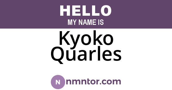 Kyoko Quarles