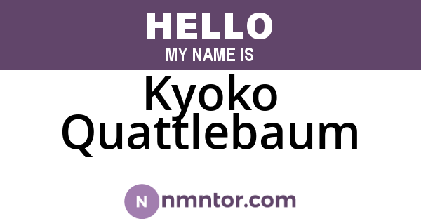 Kyoko Quattlebaum