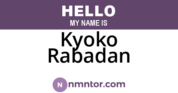 Kyoko Rabadan