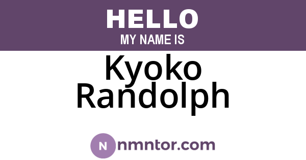 Kyoko Randolph