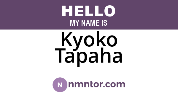 Kyoko Tapaha