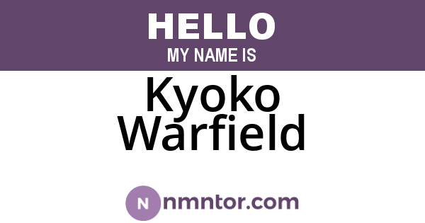 Kyoko Warfield