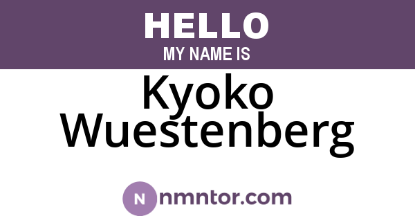 Kyoko Wuestenberg