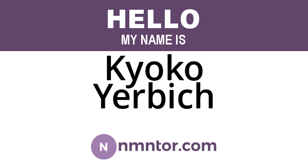 Kyoko Yerbich