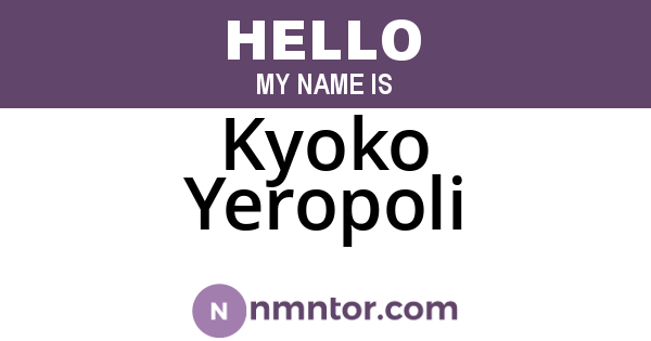 Kyoko Yeropoli