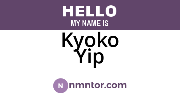 Kyoko Yip
