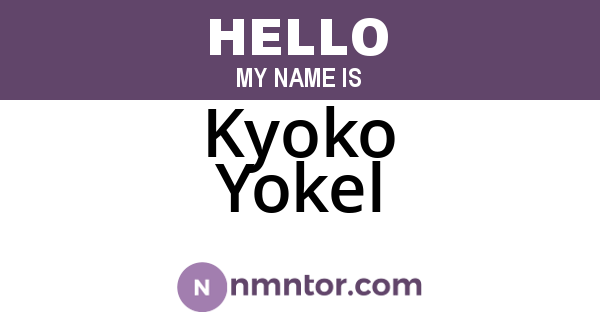 Kyoko Yokel