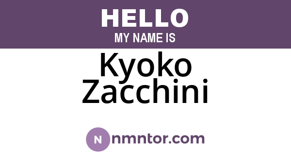 Kyoko Zacchini