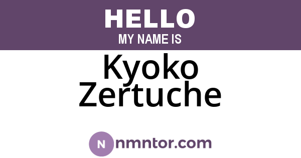 Kyoko Zertuche