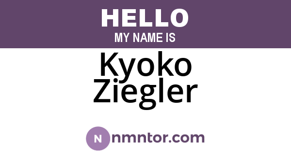 Kyoko Ziegler