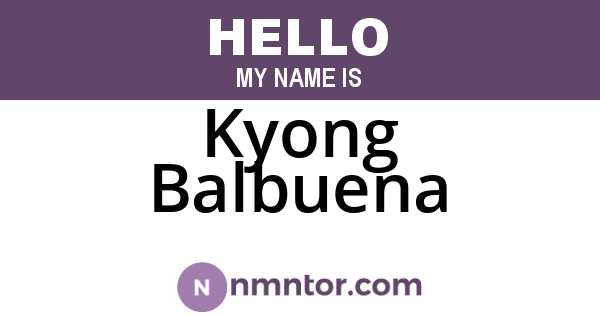 Kyong Balbuena
