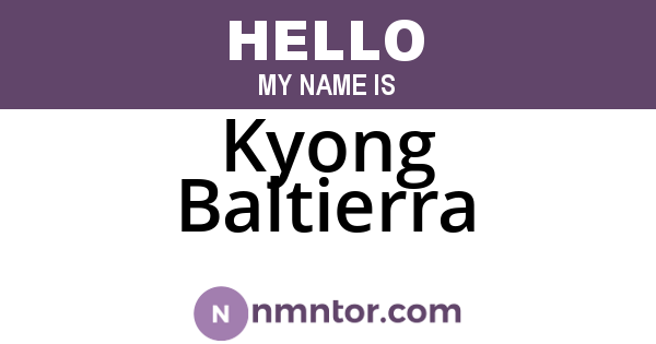 Kyong Baltierra