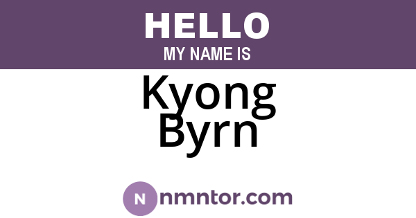 Kyong Byrn