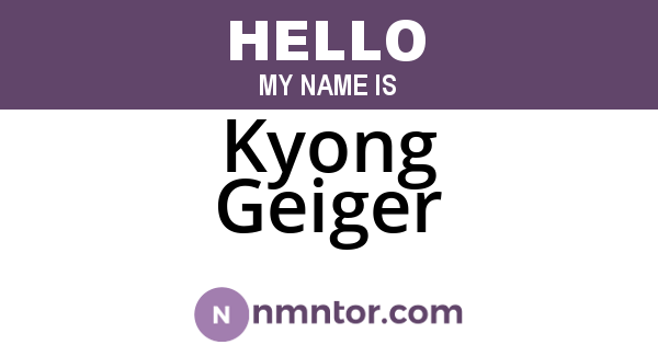 Kyong Geiger