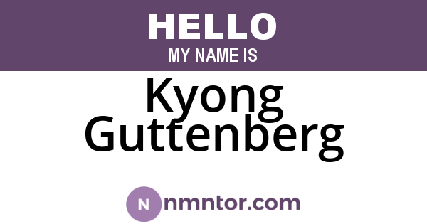 Kyong Guttenberg