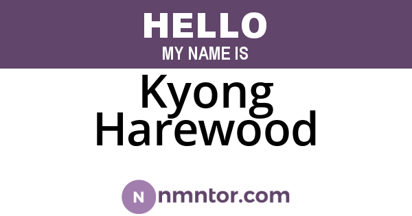 Kyong Harewood