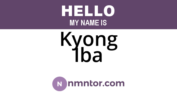 Kyong Iba