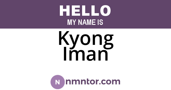 Kyong Iman