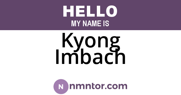 Kyong Imbach