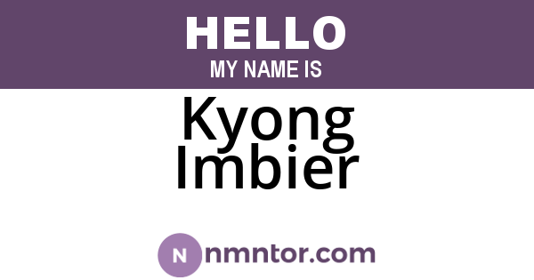 Kyong Imbier
