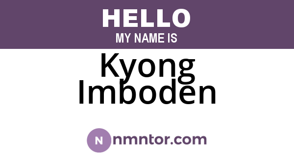 Kyong Imboden
