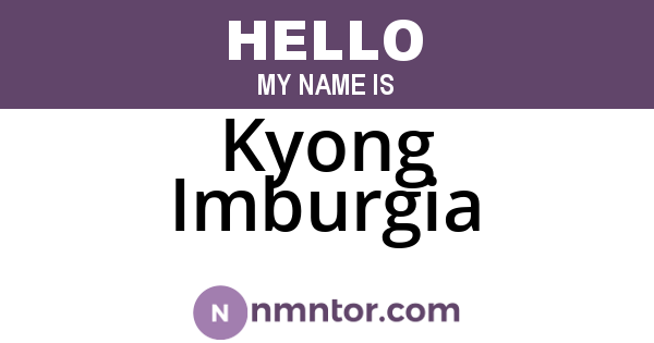 Kyong Imburgia