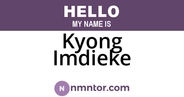 Kyong Imdieke