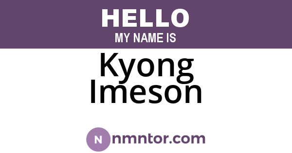 Kyong Imeson