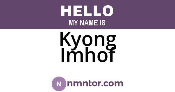 Kyong Imhof