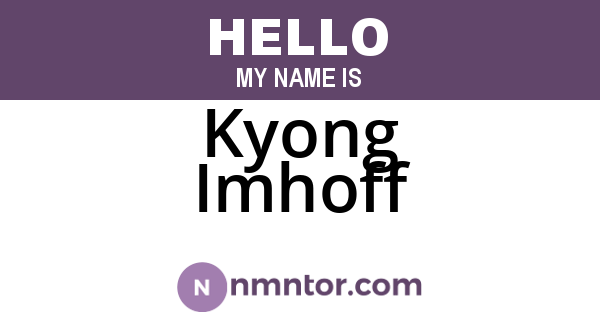 Kyong Imhoff