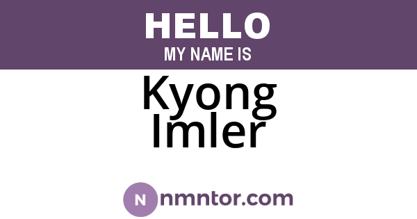 Kyong Imler