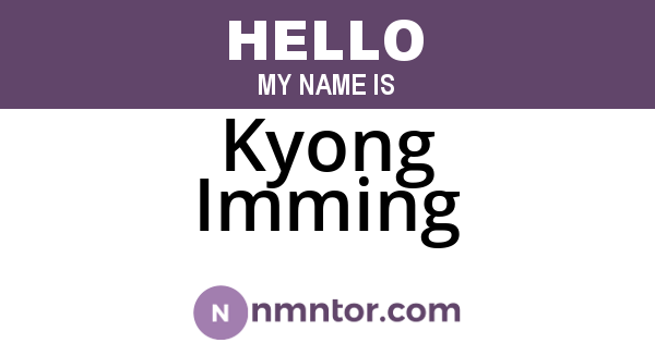 Kyong Imming