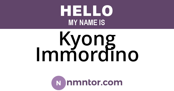 Kyong Immordino