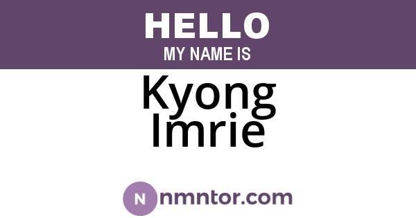 Kyong Imrie